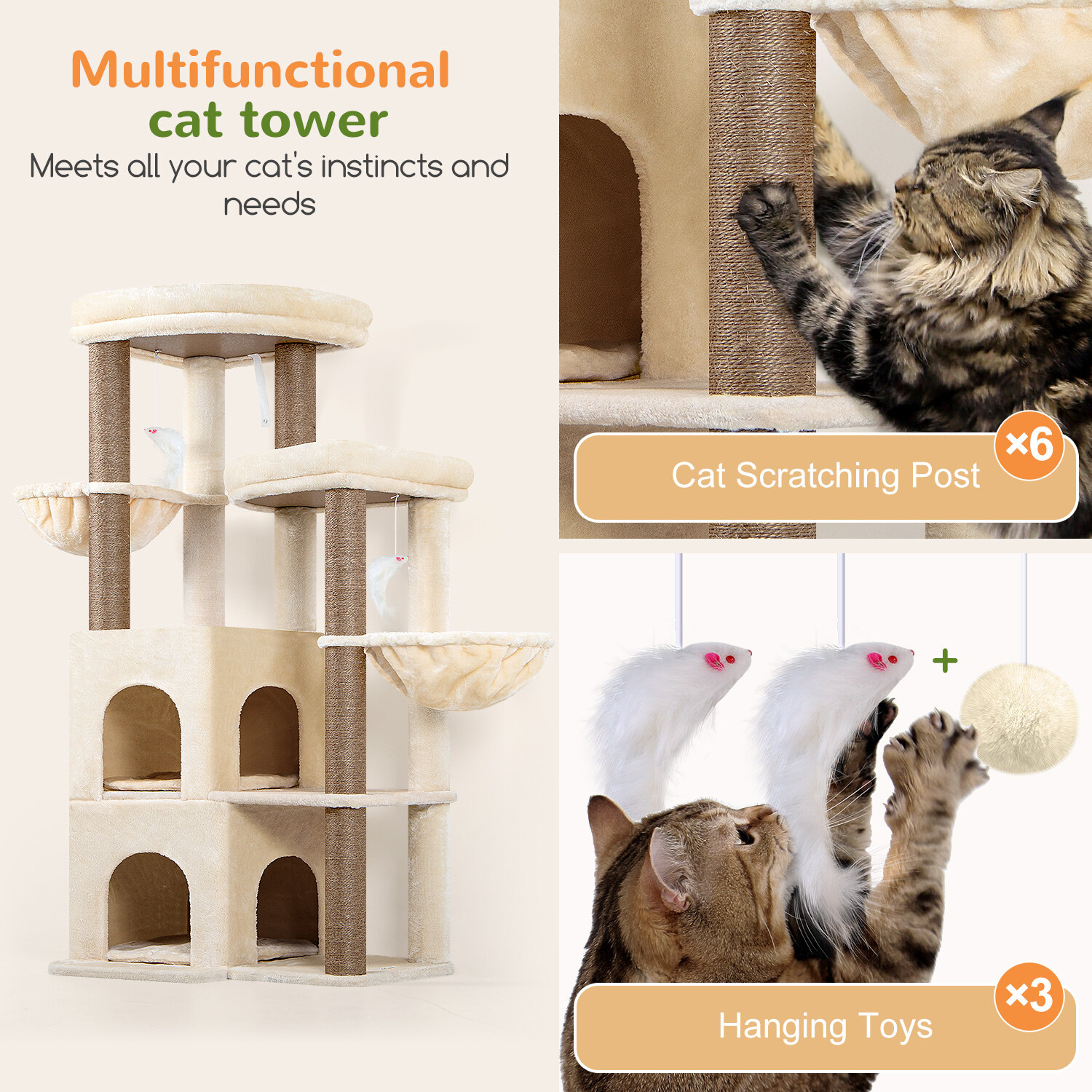globlazer-s-series-s63-arbre-chat-beige-63-pouces-gros-chats image 6