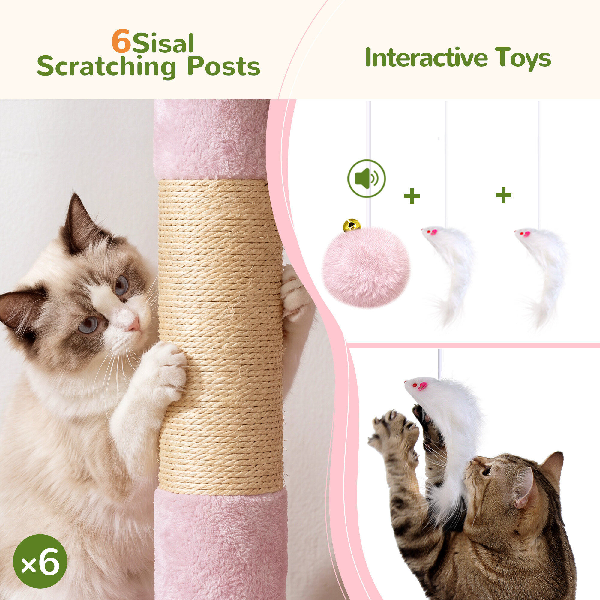 globlazer-c-series-c68-arbre-chat-rose-173-cm image 6