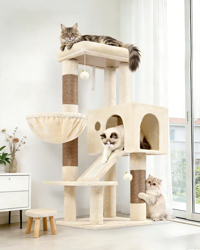 globlazer-s45-arbre-chat-beige-45-pouces-griffoir image 1