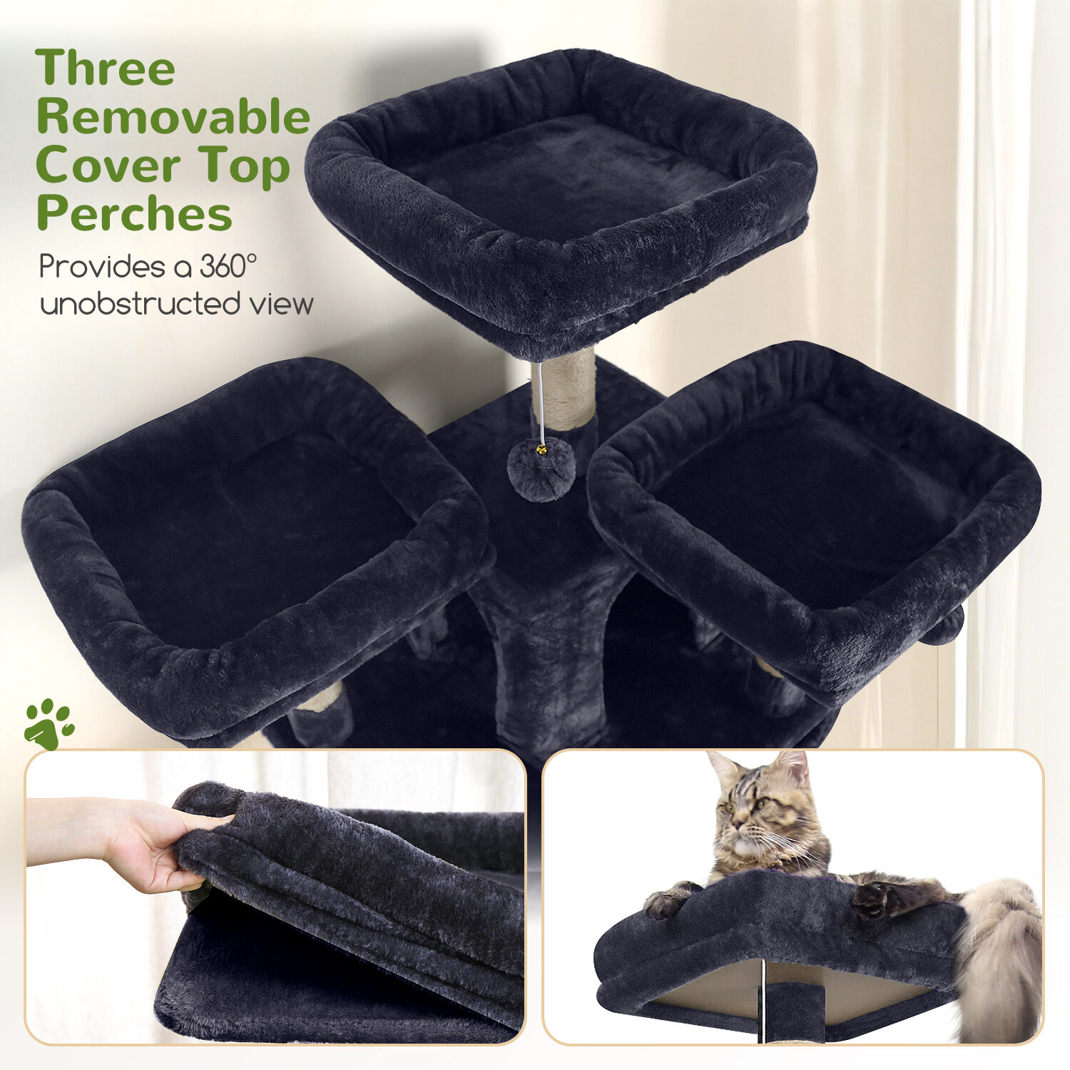 globlazer-f-series-f82-arbre-chat-gris-fonc-82-pouces-xl image 3
