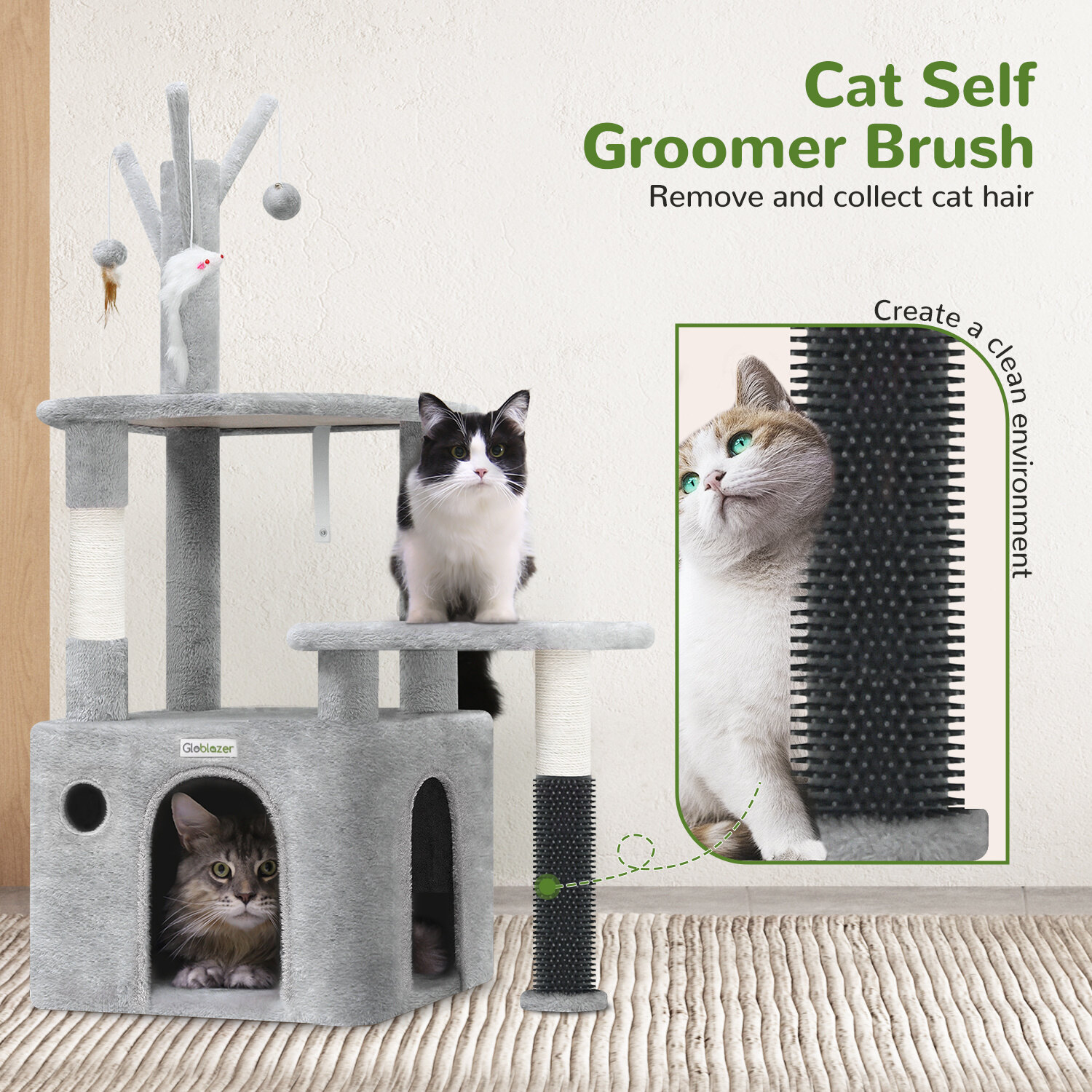 globlazer-f44-arbre-chat-gris-clair-112-cm-compact image 7