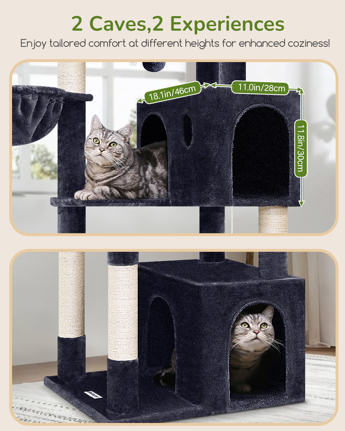 globlazer-f-series-f73-arbre-chat-grand-chat-gris-fonc-73-pouces image 4