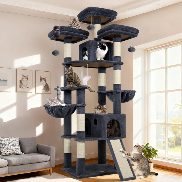 globlazer-f-series-f83d-arbre-chat-gris-fonc-83-pouces image 1