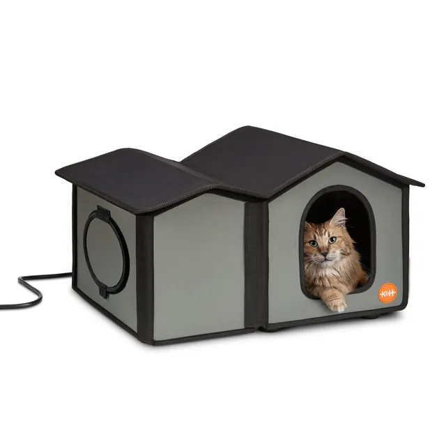 k-h-extra-wide-maison-chat-chauffante-ext-rieur-gris image 1