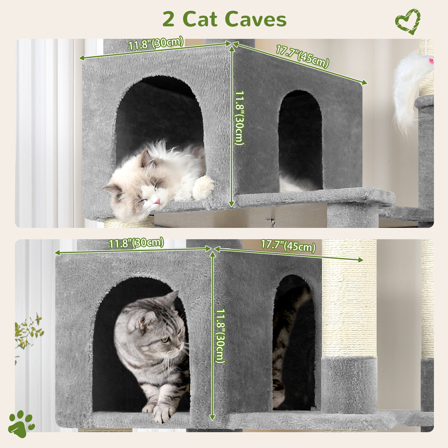 globlazer-s81c-arbre-chat-gris-clair-206-cm-xxl image 4