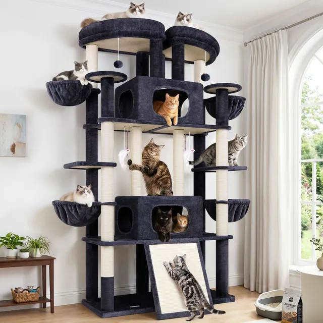 globlazer-s-series-s78e-arbre-chat-gris-fonc-78-pouces-robuste image 1
