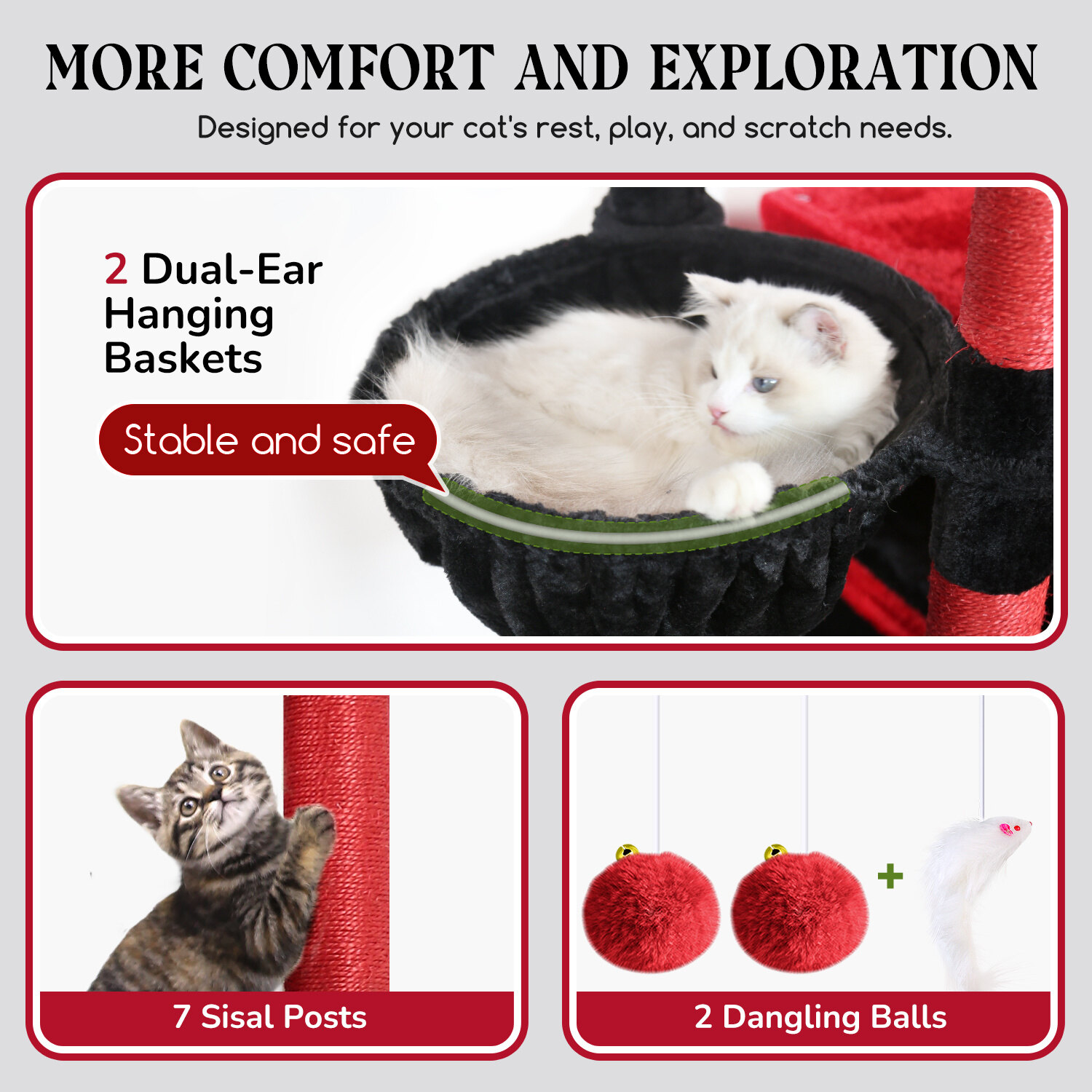 globlazer-s74-arbre-chat-g-ant-188-cm-rouge-noir image 5