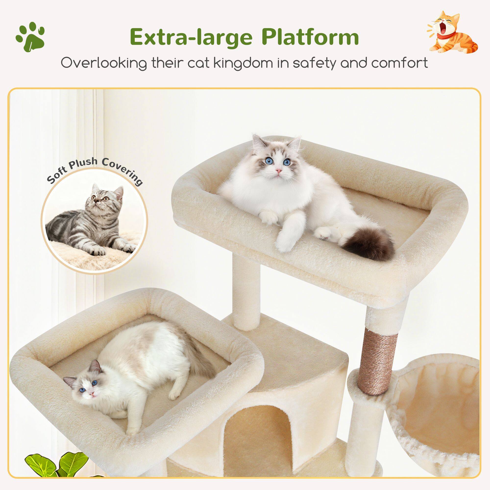 globlazer-f-series-f76c-arbre-chat-beige-76-pouces-familial image 4