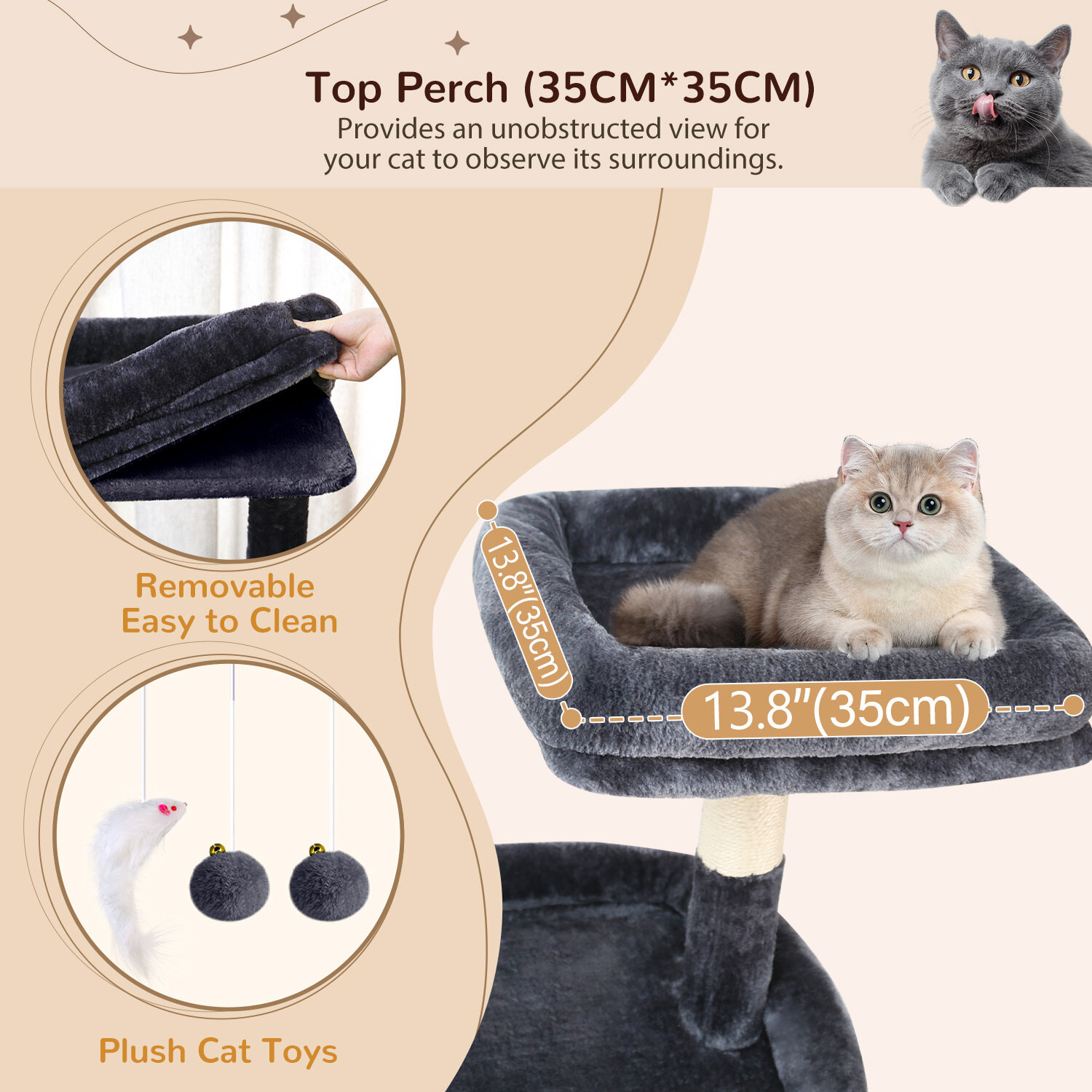 globlazer-s76b-arbre-chat-gris-fonc-76-pouces image 6