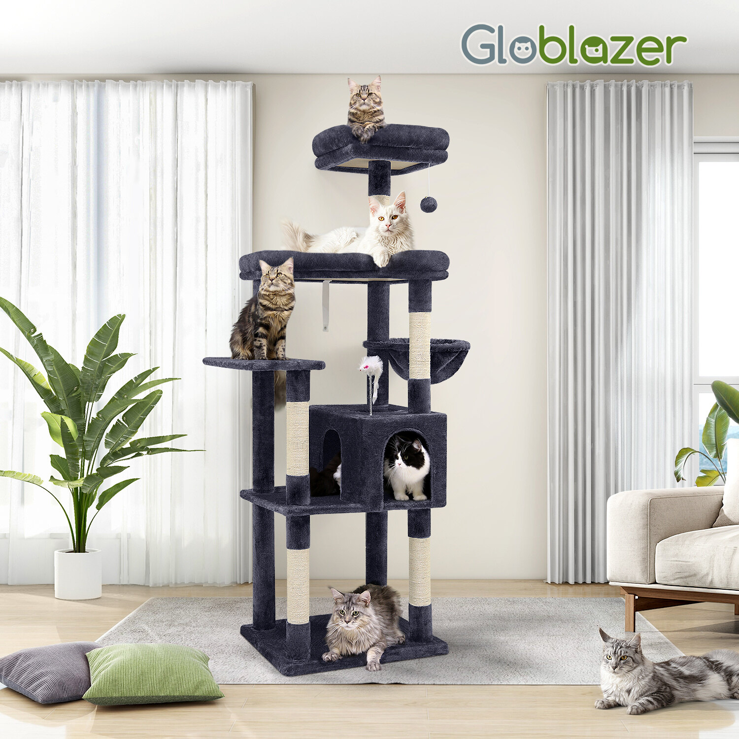 globlazer-s-series-s68-tour-escalade-gris-fonc-68-pouces image 6