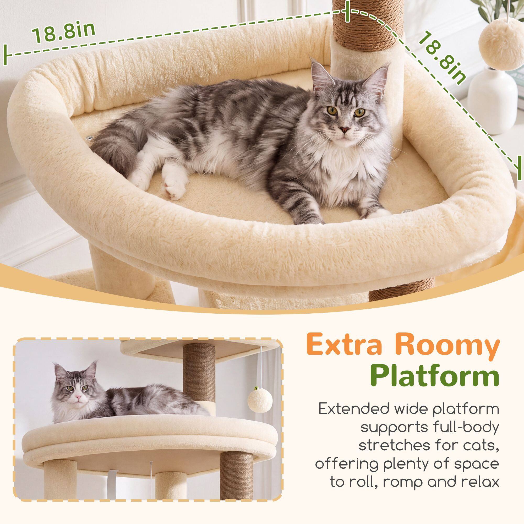 globlazer-f-series-f74-arbre-chat-beige-74-pouces-robuste image 5