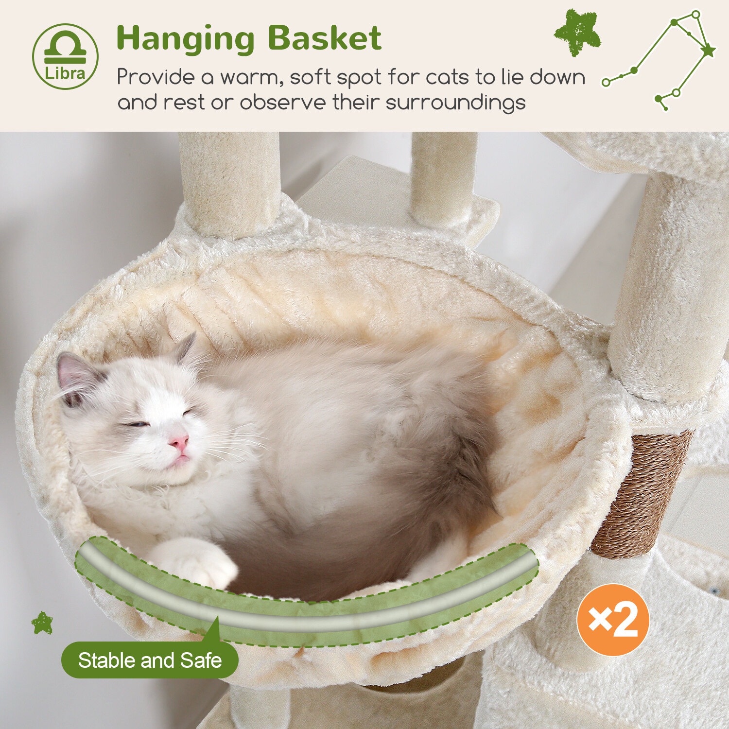 globlazer-z-series-z78-arbre-chat-beige-78-pouces-grand-haut image 5