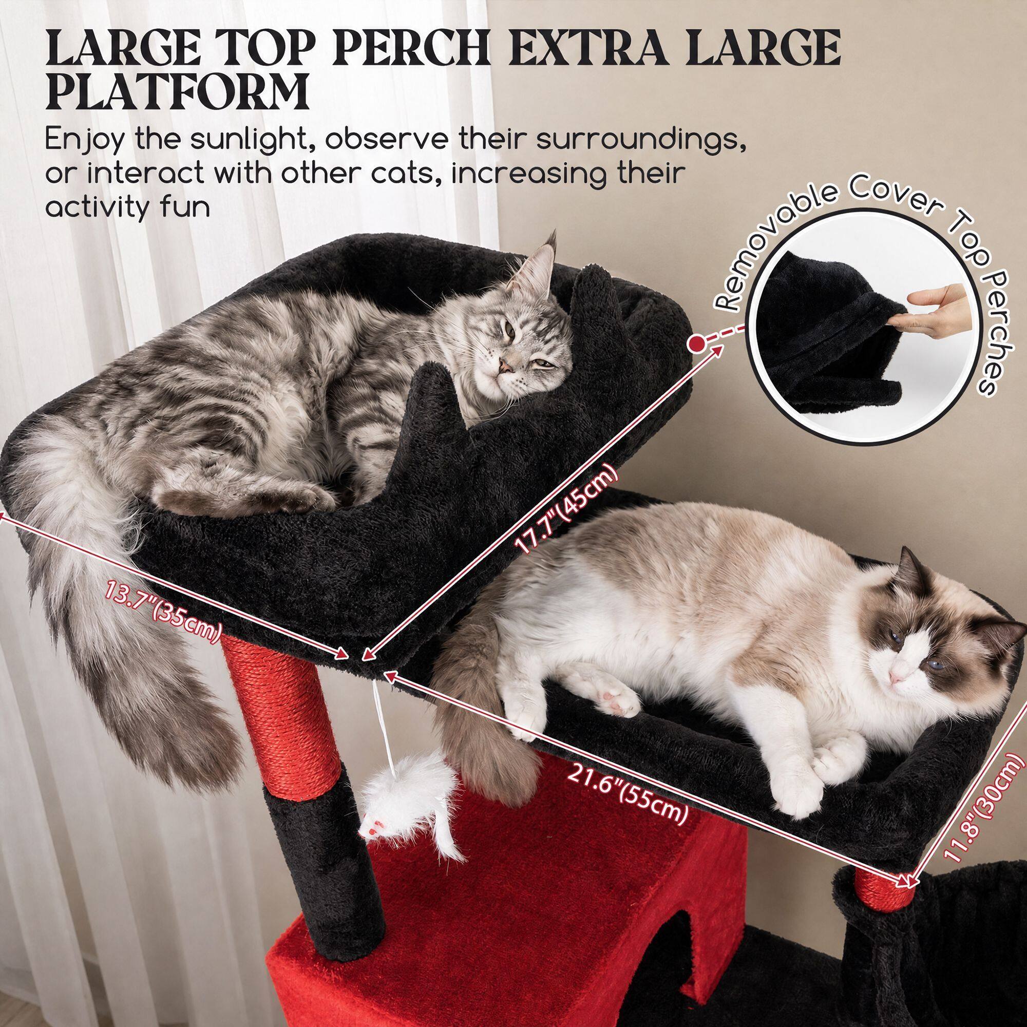 globlazer-s-series-s81c-arbre-chat-rouge-noir-81-pouces image 4