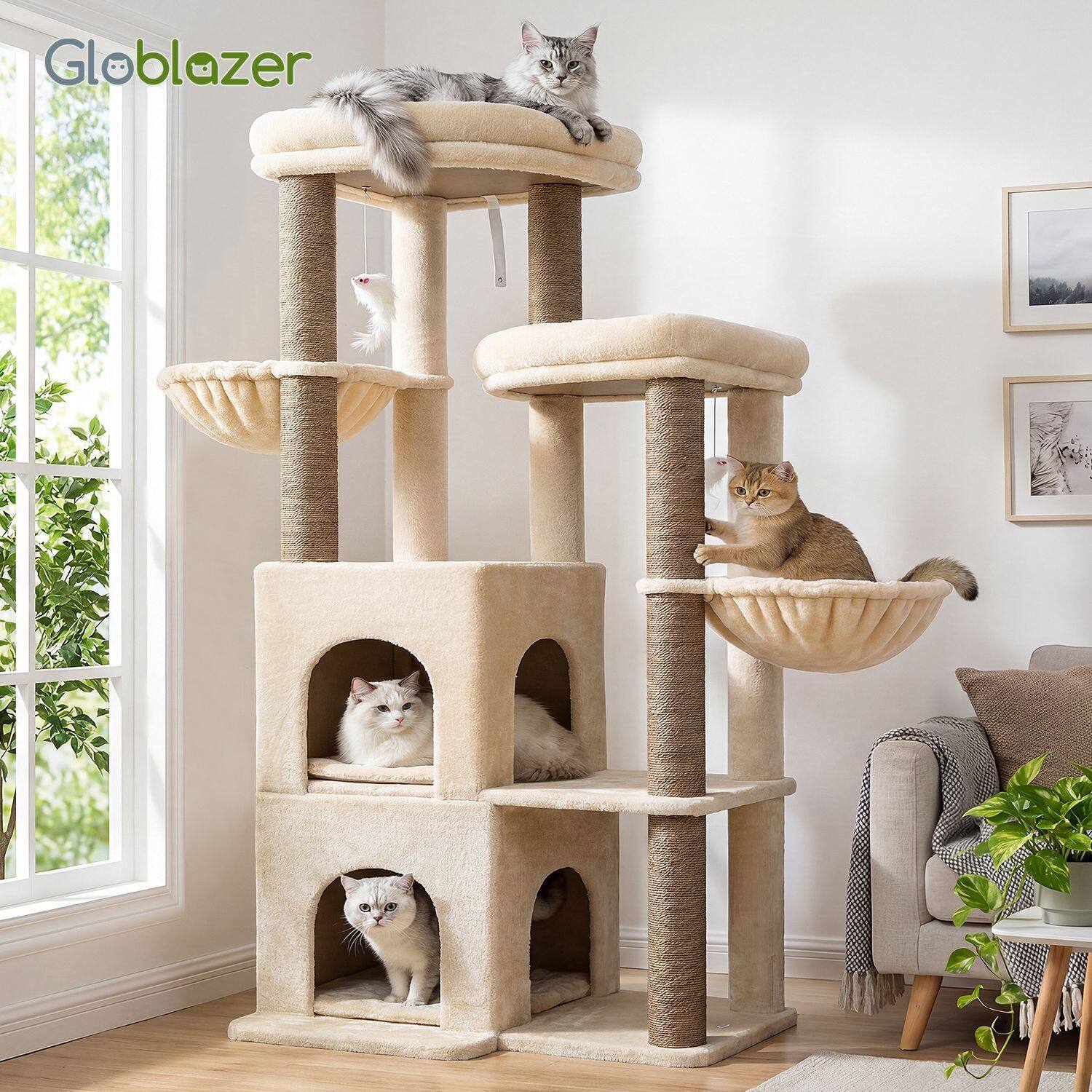 globlazer-s-series-s63-arbre-chat-beige-63-pouces-gros-chats image 7