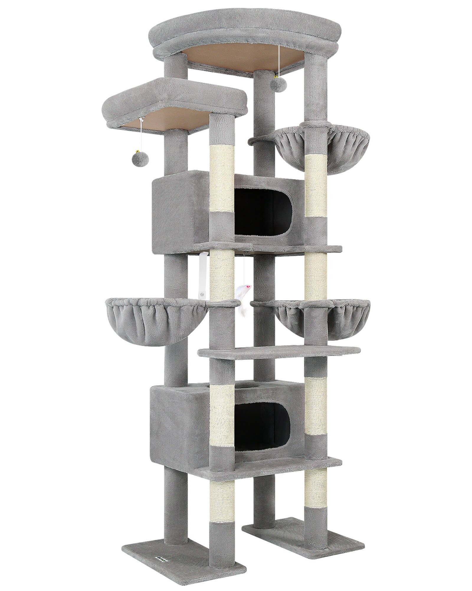 globlazer-f84-arbre-chat-84-pouces-gris-clair-xxl image 2