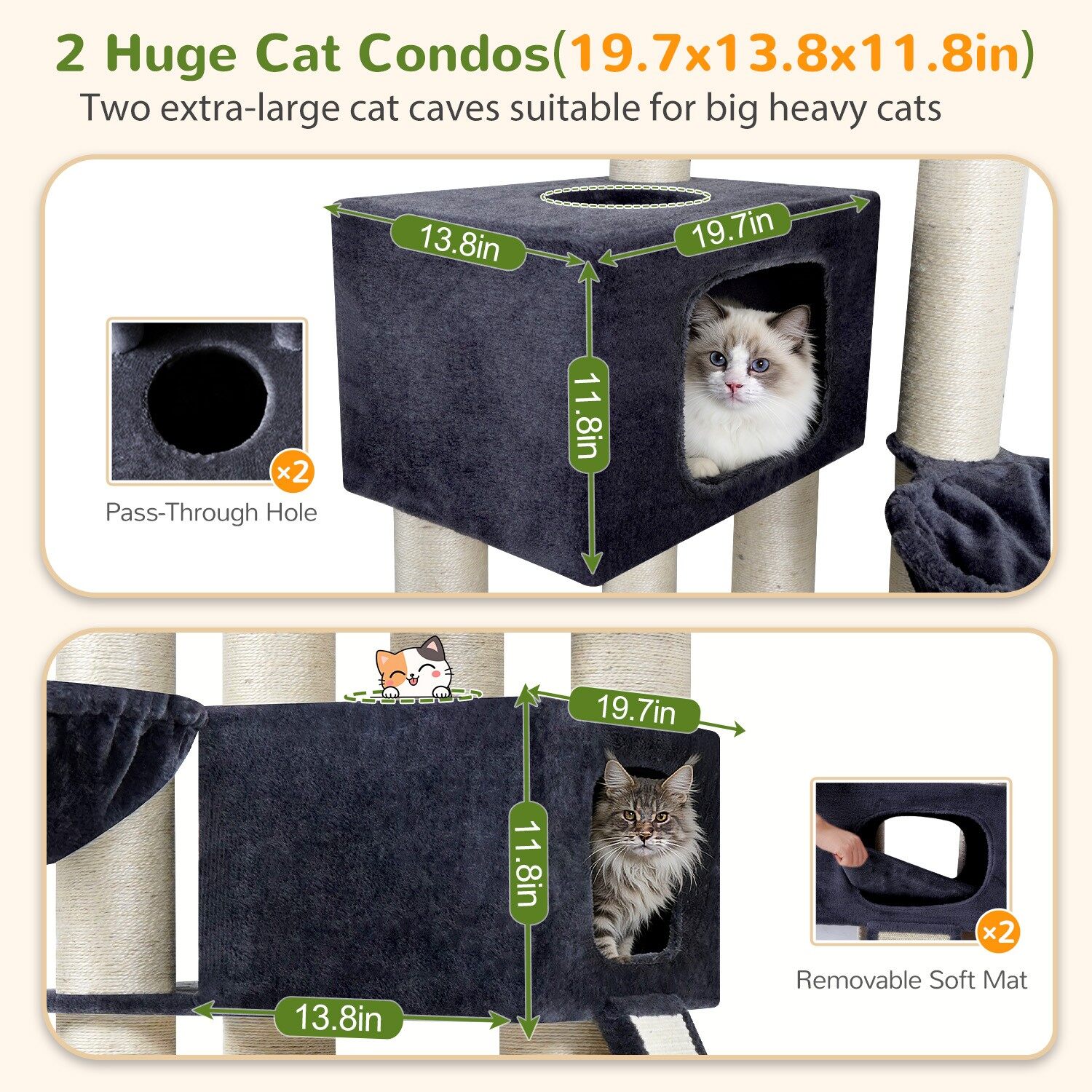 globlazer-s-series-s67-arbre-chat-griffoir-pais-gris-170cm image 4