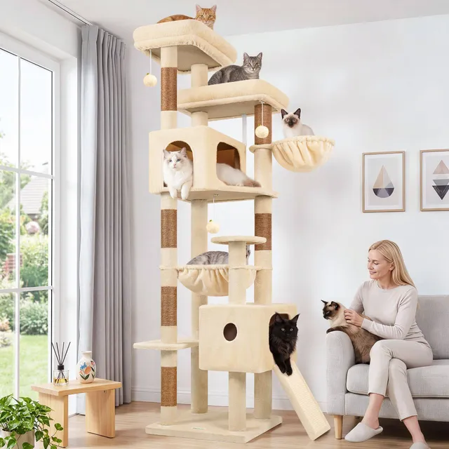 globlazer-f-series-f80g-arbre-chat-beige-80-pouces image 1