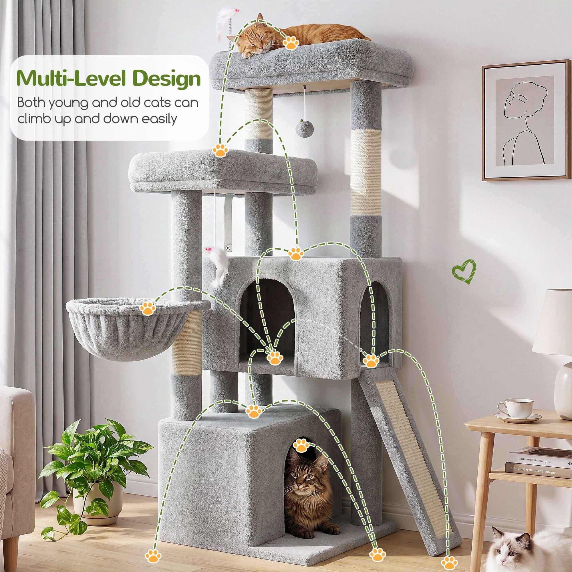 globlazer-f-series-f55-arbre-chat-gris-clair-140-cm image 5