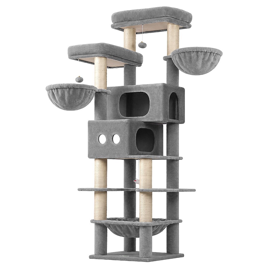 globlazer-f-series-f81e-arbre-chat-gris-clair-81-pouces-xxl image 2