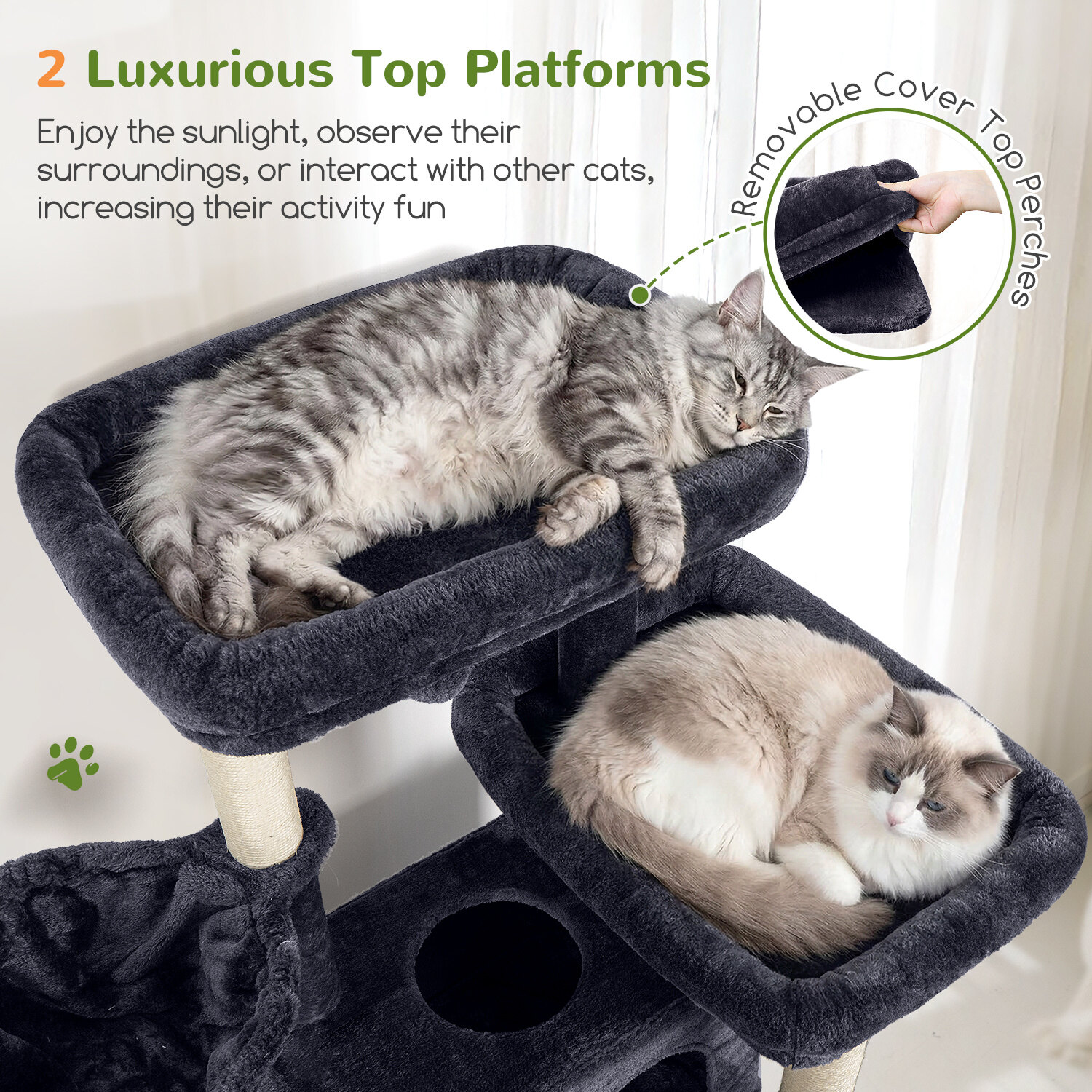 globlazer-f-series-f72g-arbre-chat-gris-fonc-183-cm image 3