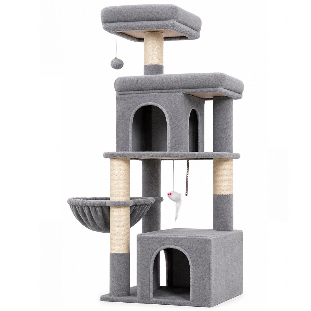 globlazer-f54-arbre-chat-gris-clair-2-niches image 2