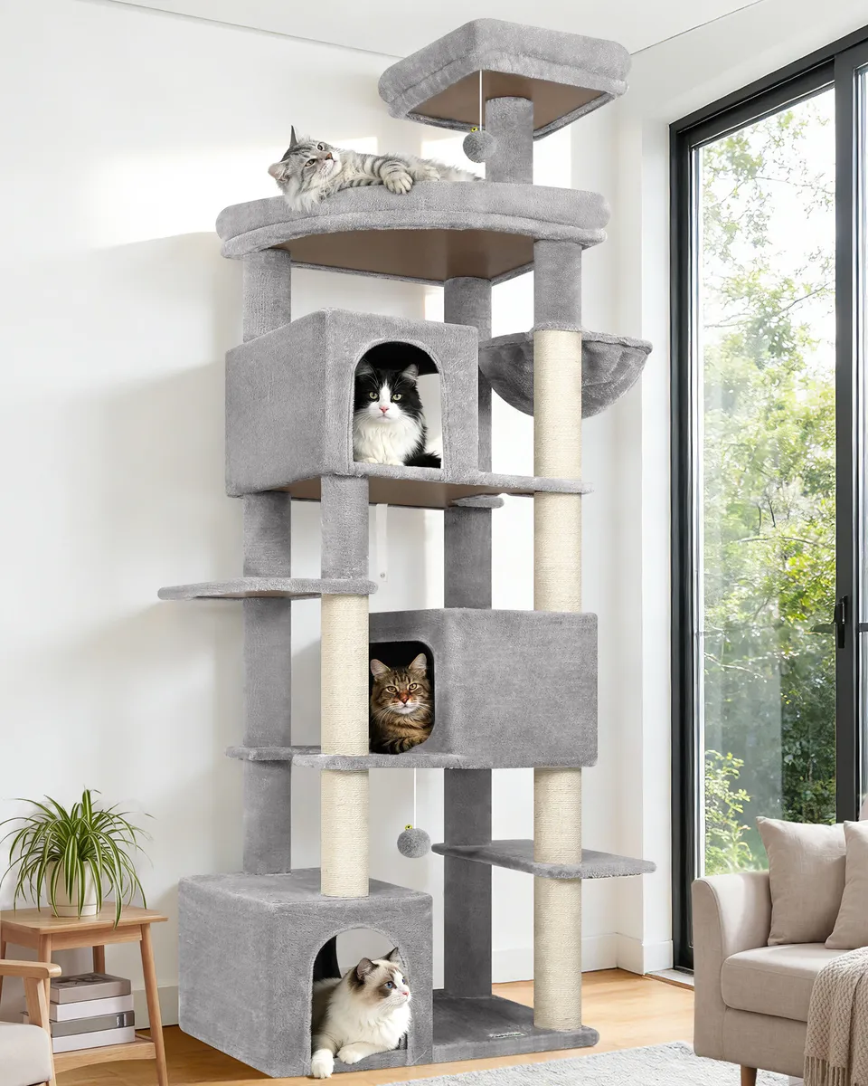 globlazer-s80-arbre-chat-gris-clair-80-pouces-cachette image 1