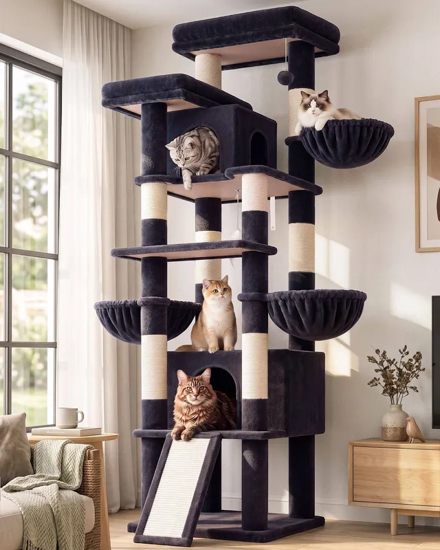 globlazer-f-series-f80j-arbre-chat-gris-fonc-80-pouces-xl image 1