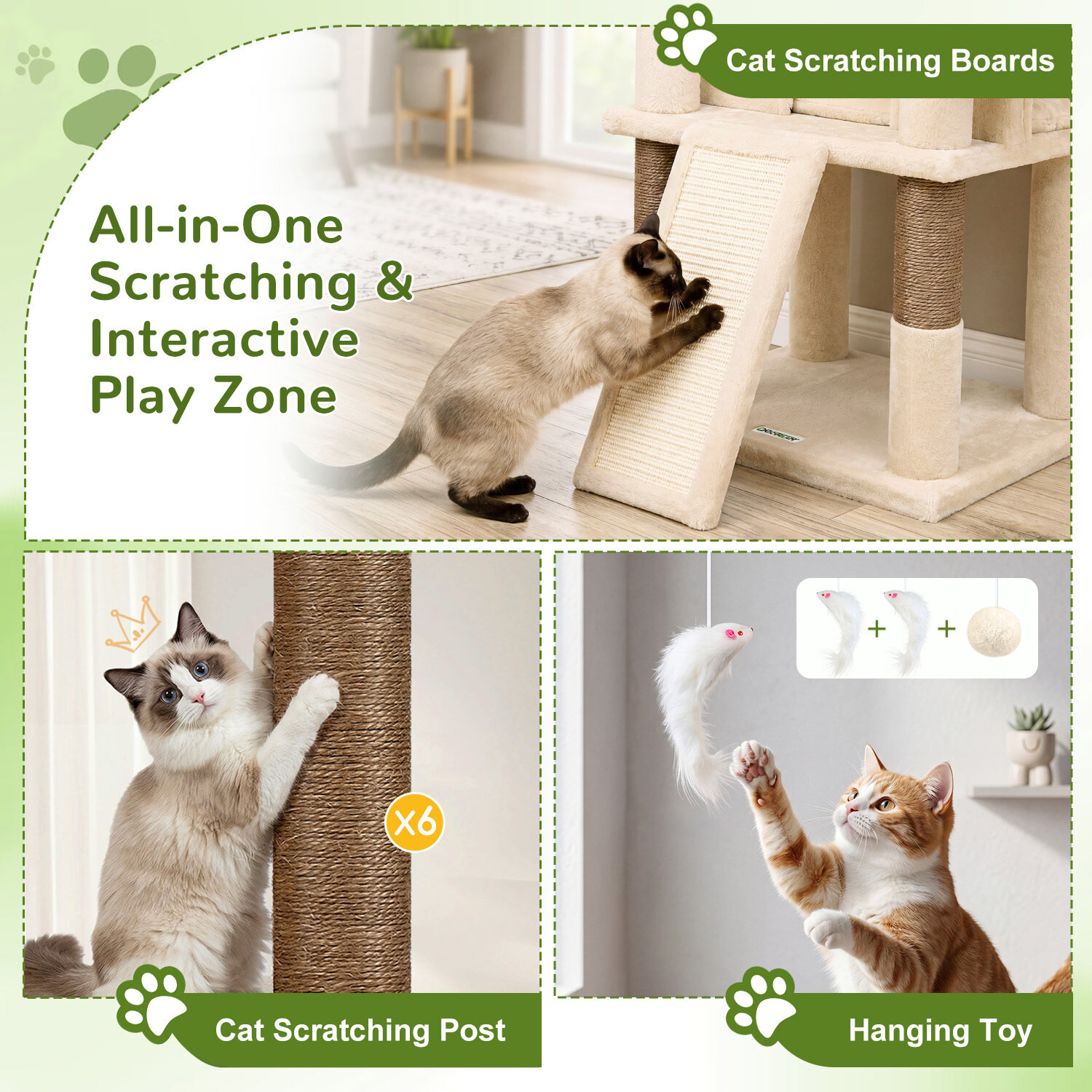 globlazer-f-series-f81h-arbre-chat-beige-81-pouces-grand image 5