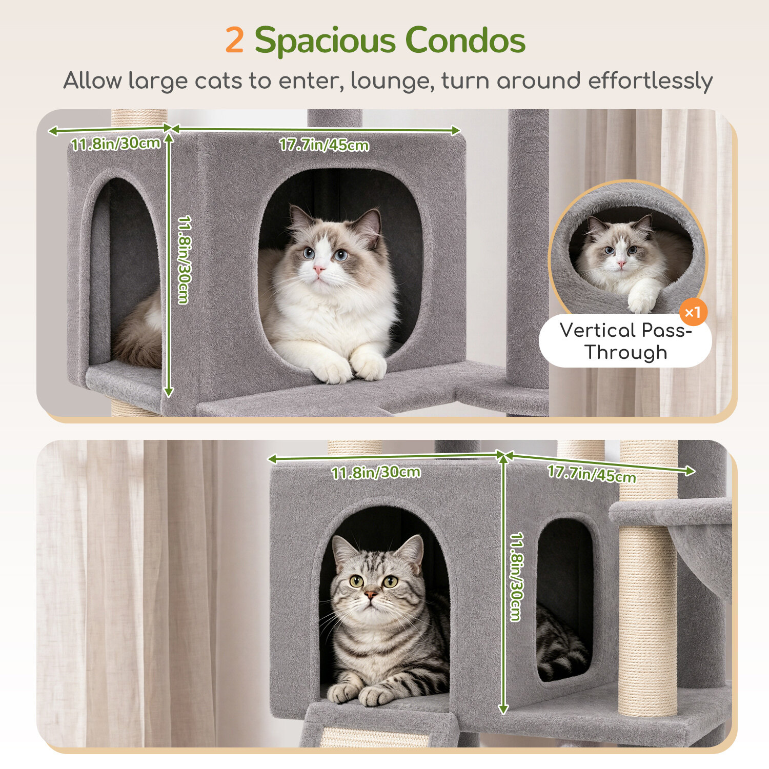 globlazer-f-series-f77-arbre-chat-gris-clair-77-pouces image 4
