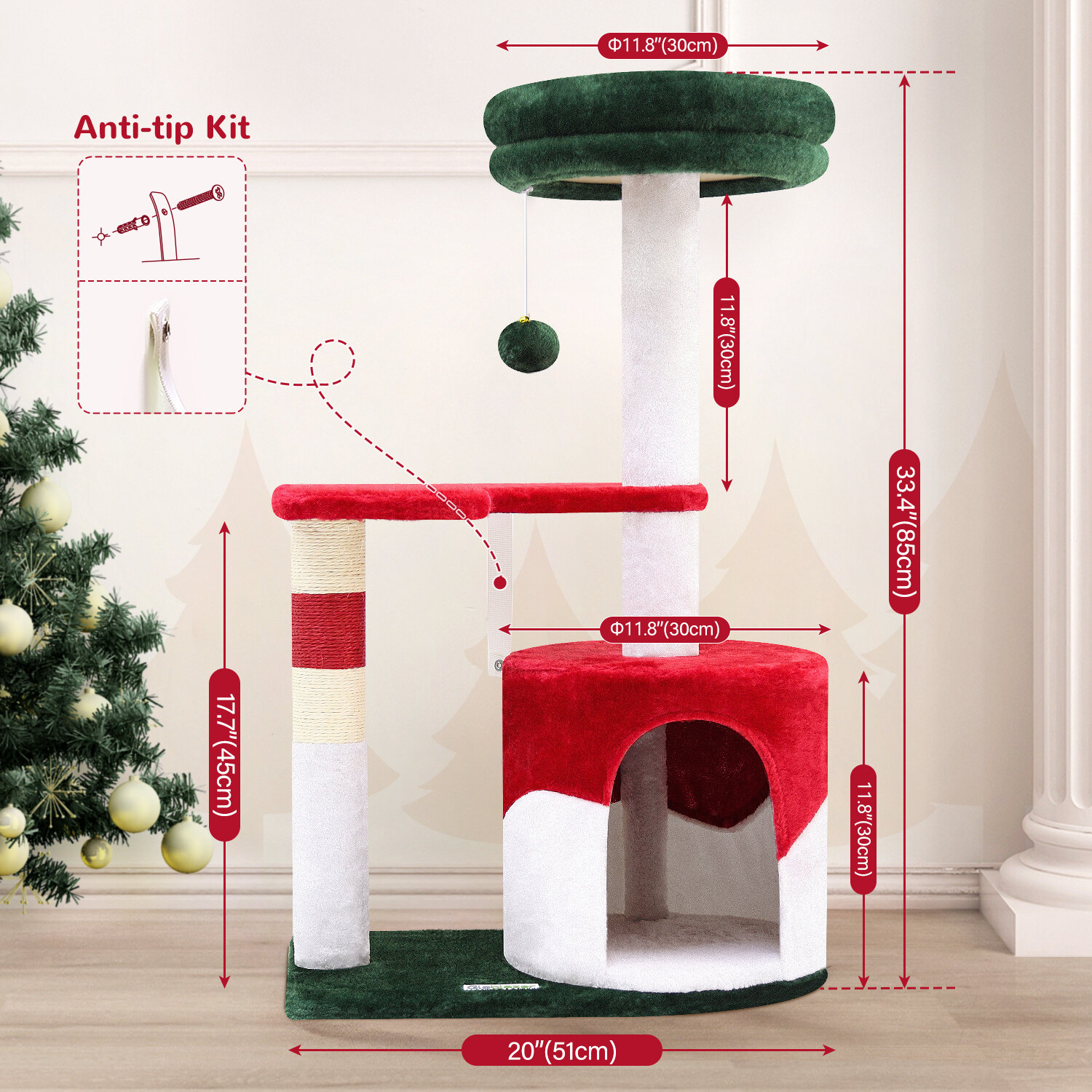 globlazer-f33-arbre-chat-33-pouces-compact-petit image 7