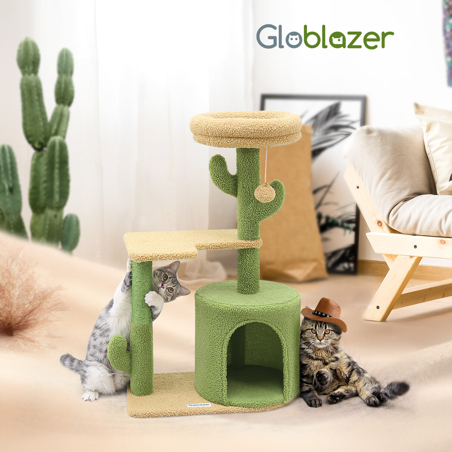 globlazer-f-series-f33-arbre-chat-cactus-vert-84-cm-petit image 4
