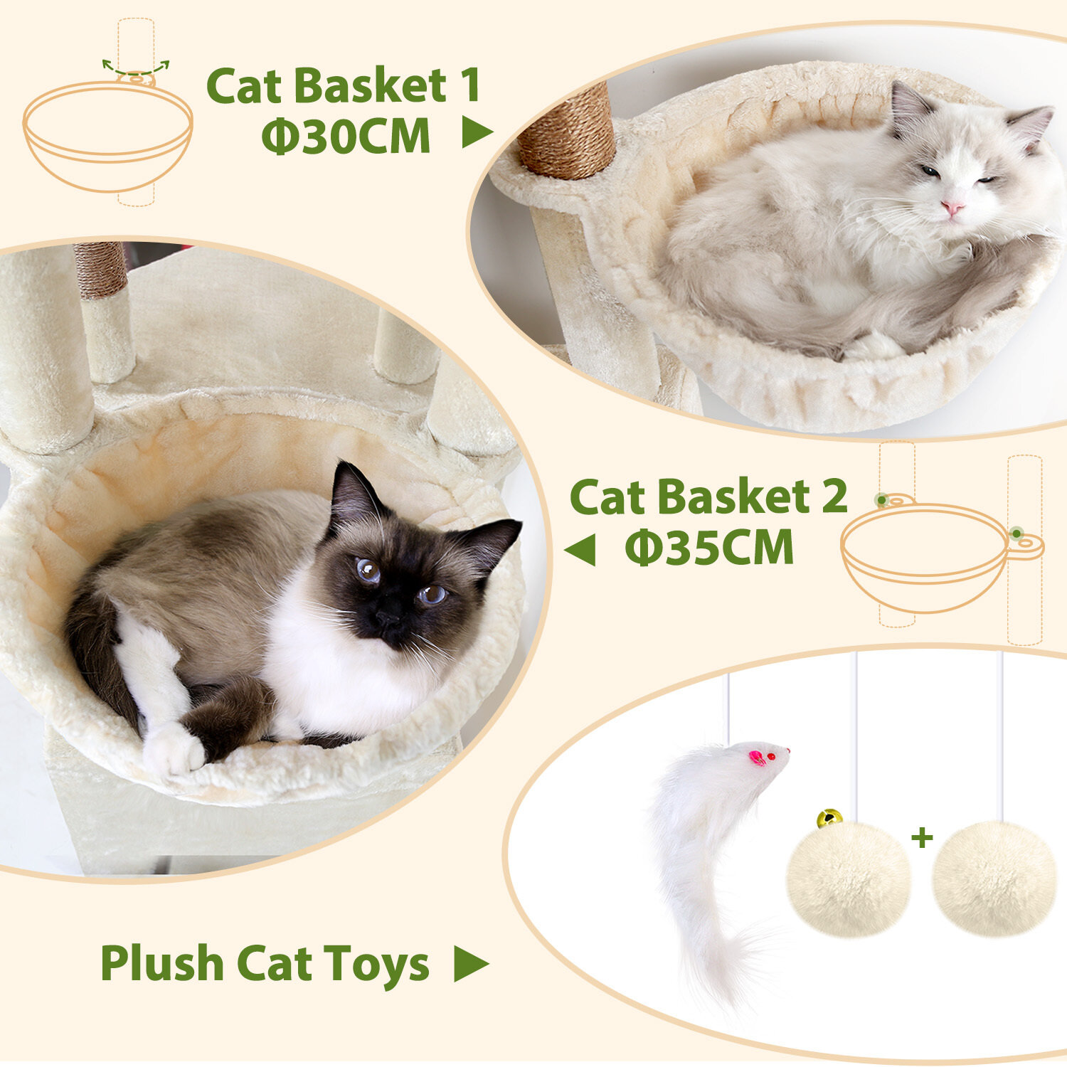 globlazer-c-series-c80-arbre-chat-beige-80-pouces-grand image 7