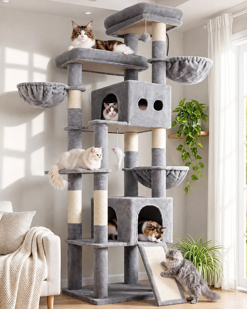 globlazer-f83j-arbre-chat-211-cm-gris-clair-xxl image 1