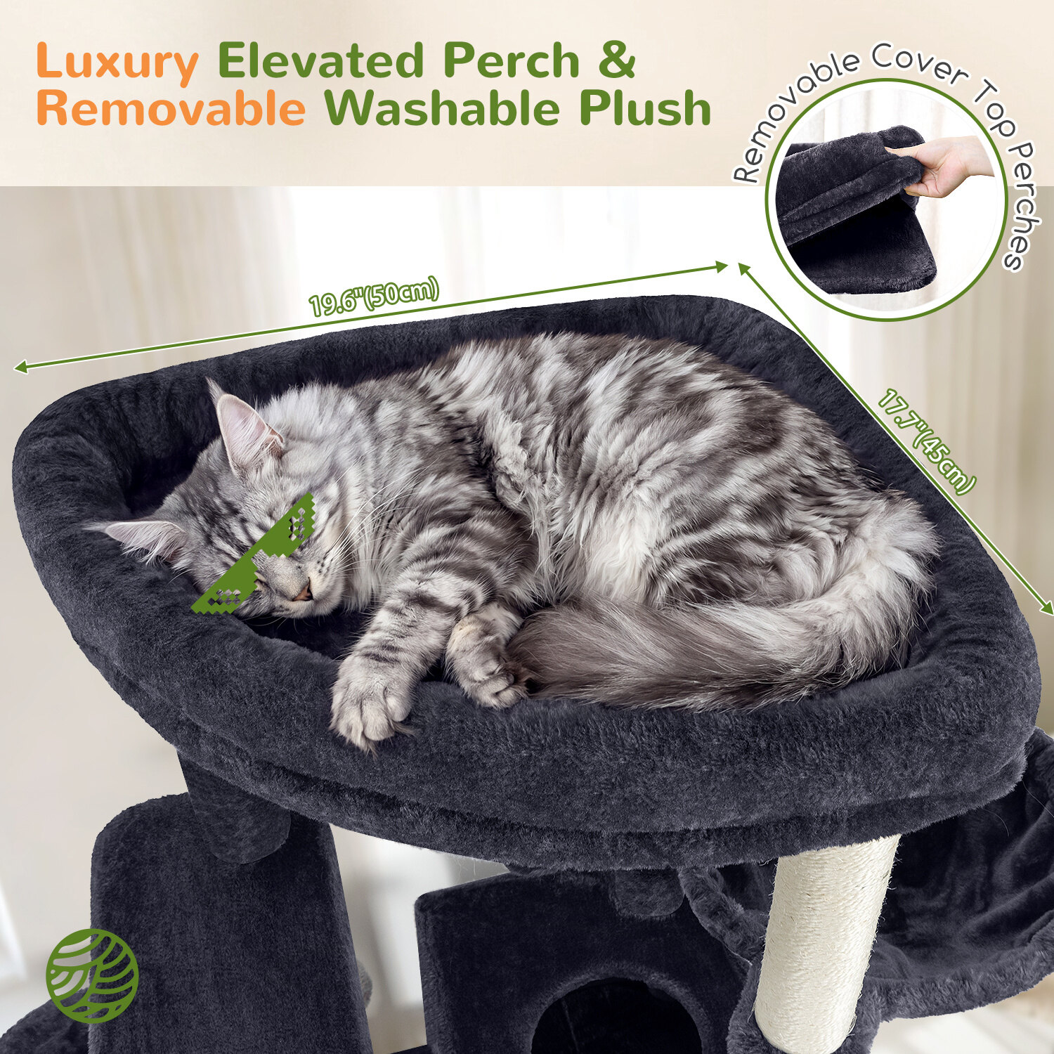 globlazer-s81g-arbre-chat-206-cm-gris-fonc-haut image 4