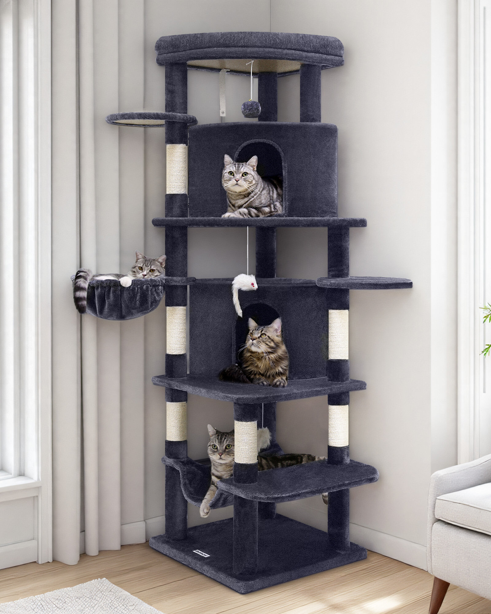 globlazer-c-series-c66-arbre-chat-gris-fonc-168-cm image 7