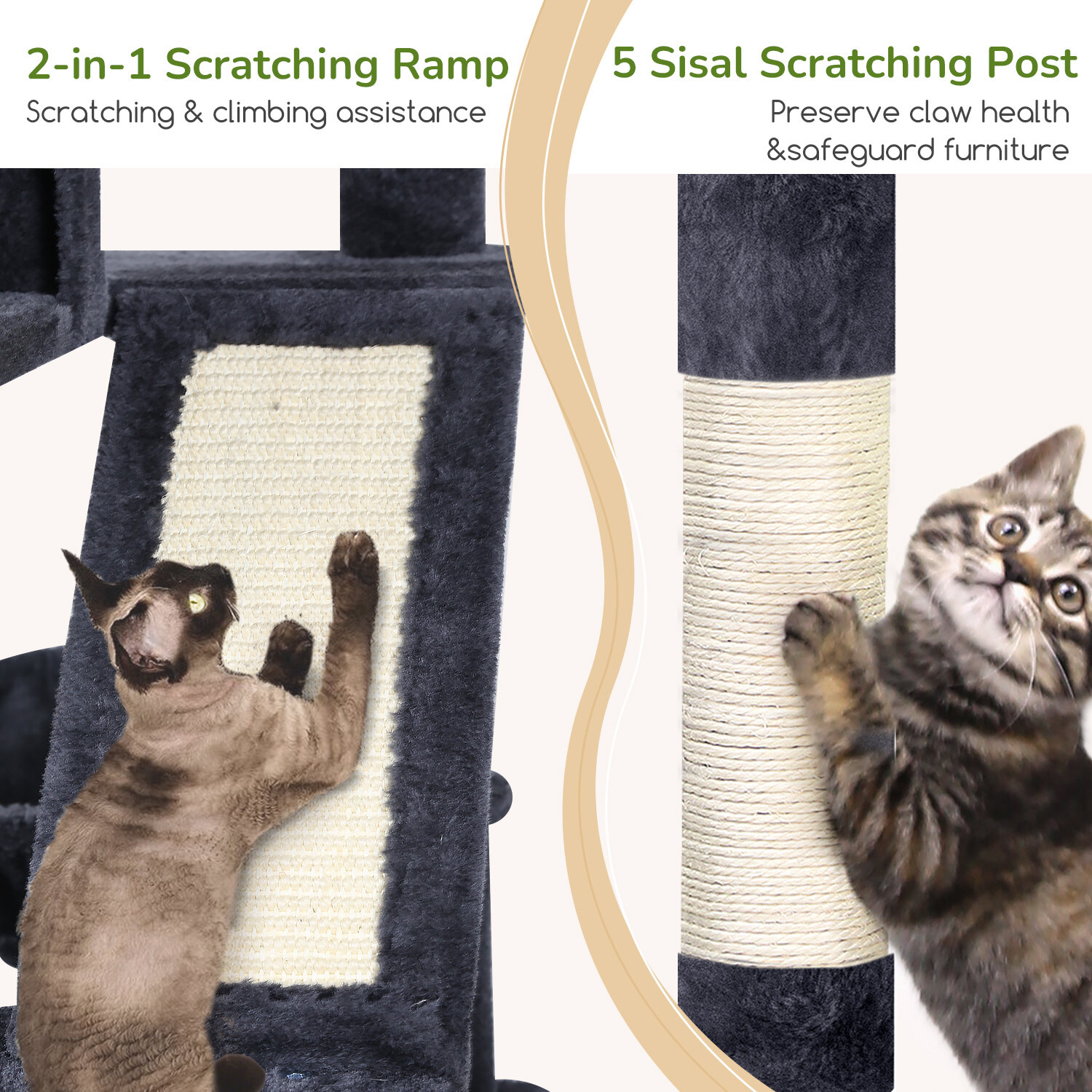globlazer-f-series-f74d-arbre-chat-gris-fonc-74-pouces image 7