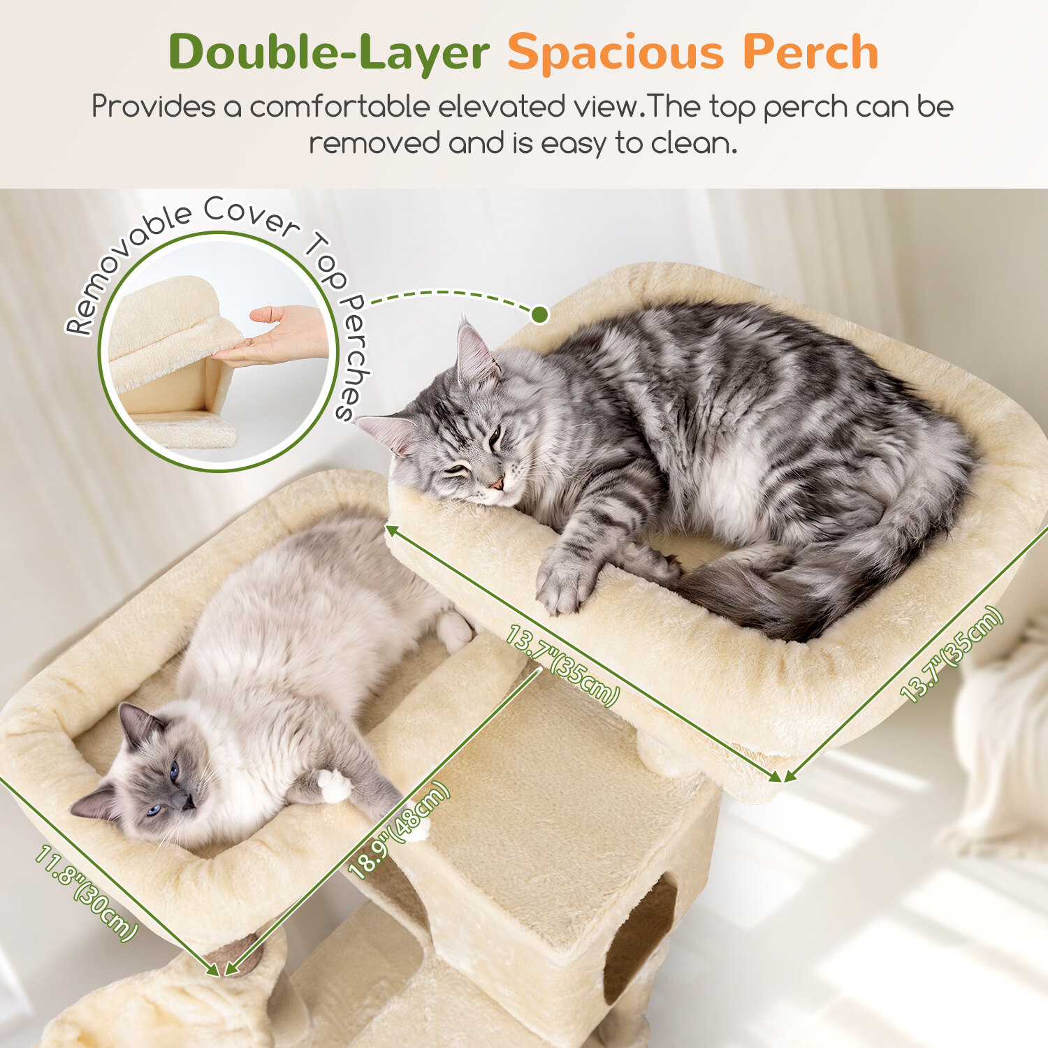 globlazer-f75c-arbre-chat-beige-75-pouces image 4
