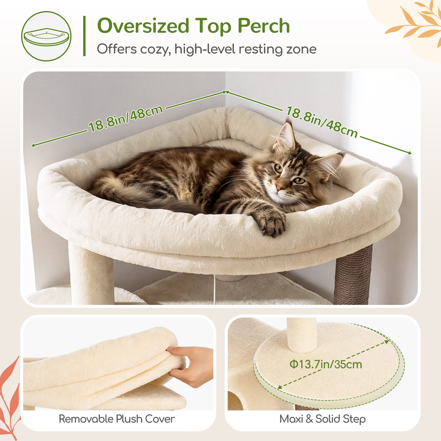 globlazer-c-series-c73-arbre-chat-beige-185-cm image 3
