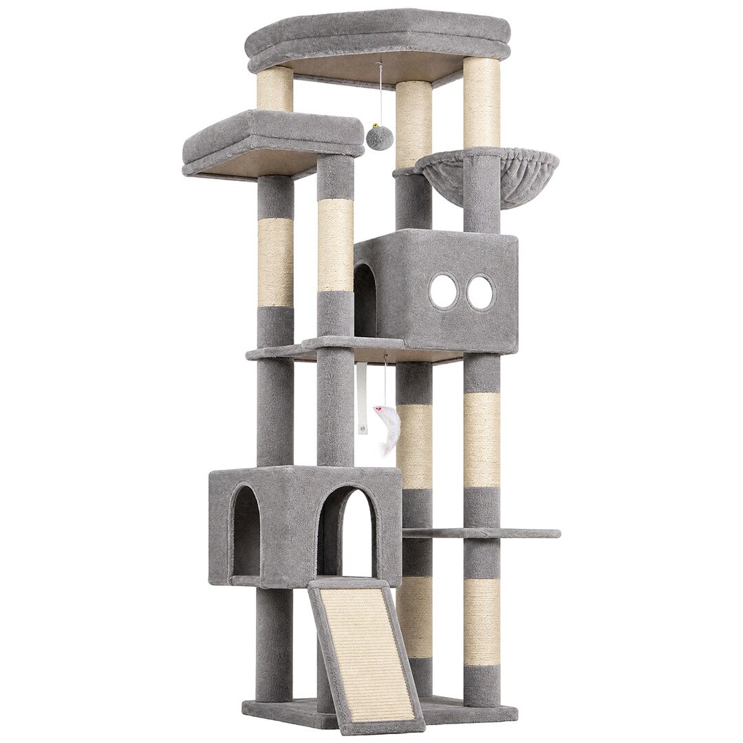 globlazer-f-series-f73b-arbre-chat-gris-clair-185-cm-niche image 2