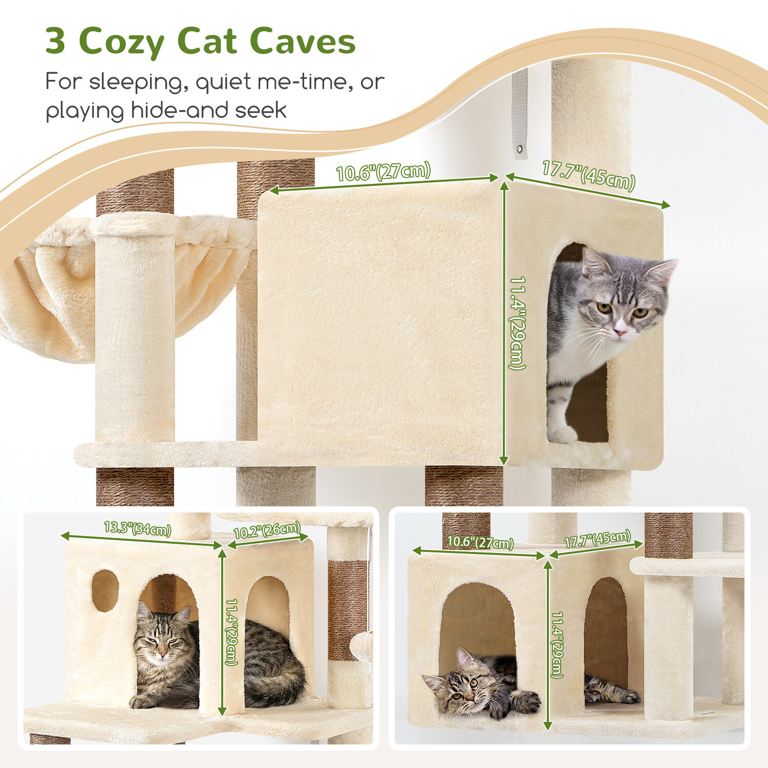 globlazer-f71-arbre-chat-beige-180-cm-griffoir image 5
