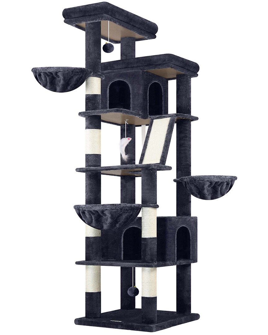 globlazer-s80g-arbre-chat-xxl-203-cm-gris-fonc-robuste image 2