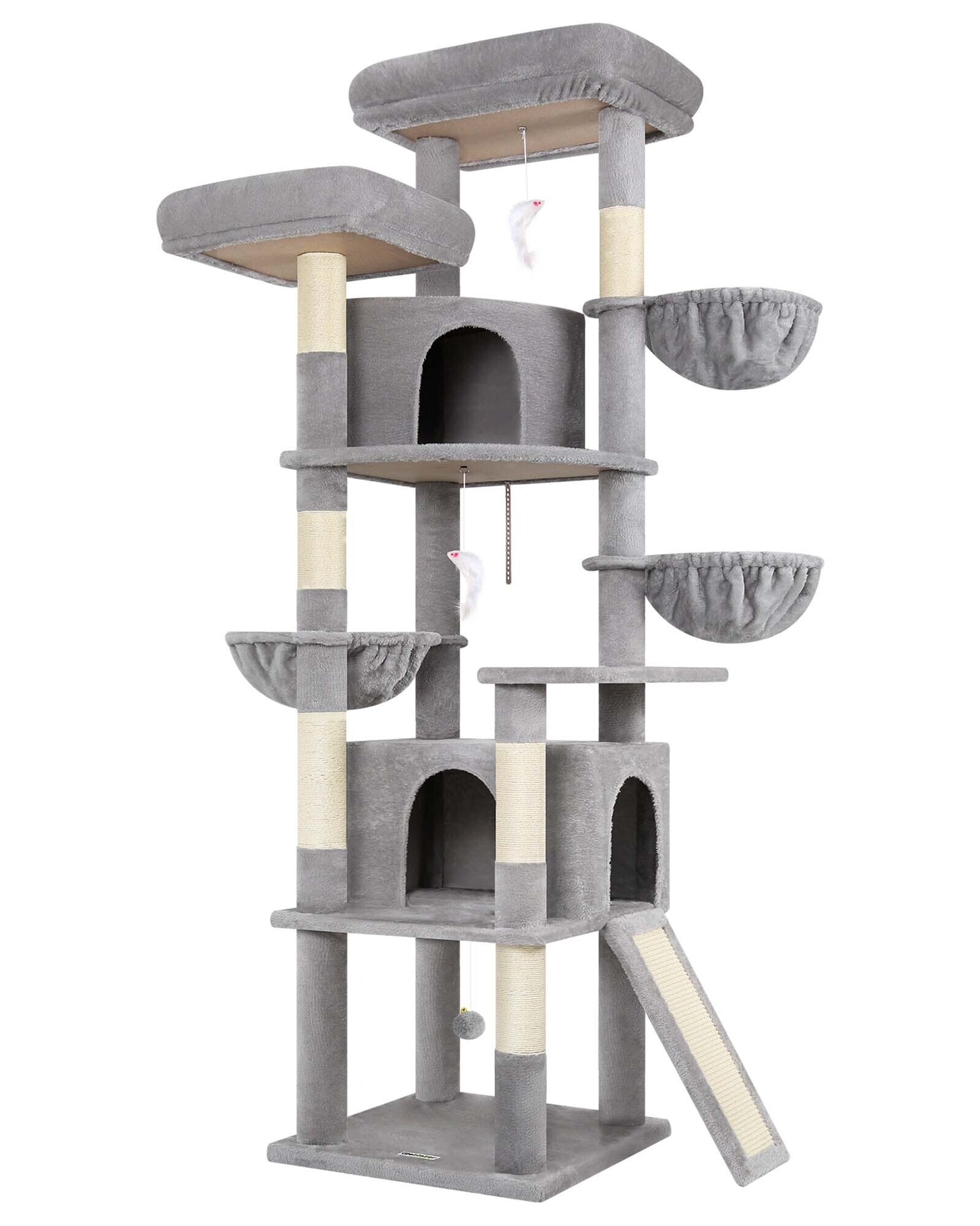 globlazer-f76c-arbre-chat-76-pouces-gris-clair-xxl image 2