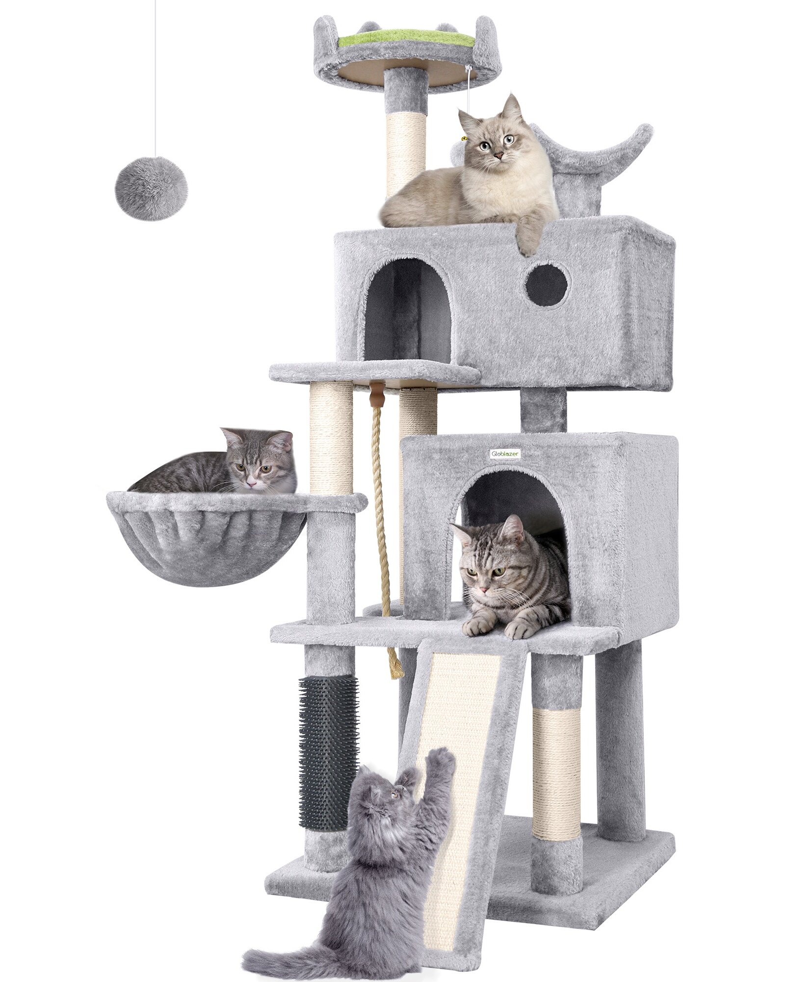 globlazer-s57-arbre-chat-gris-clair-145-cm-adulte image 1