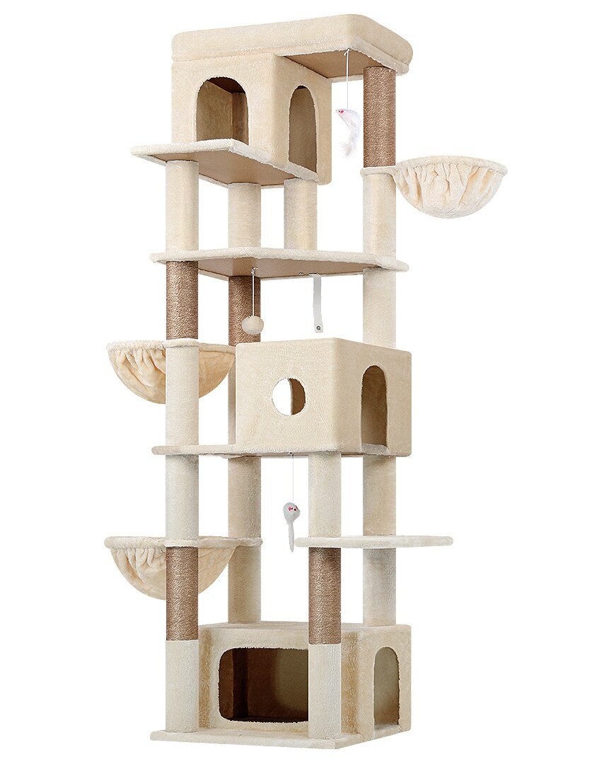 globlazer-f80f-arbre-chat-beige-203-cm-grand-chat image 2