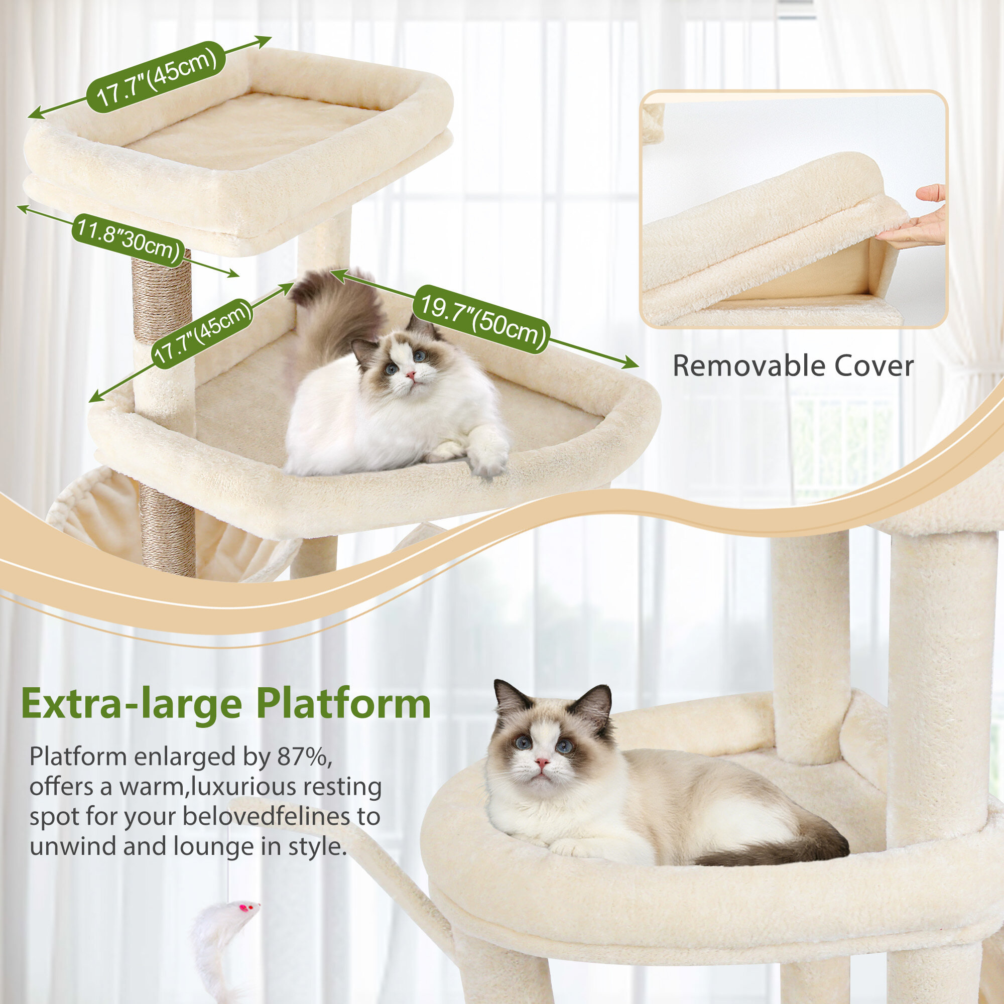 globlazer-s83-arbre-chat-xxl-beige-211-cm image 4