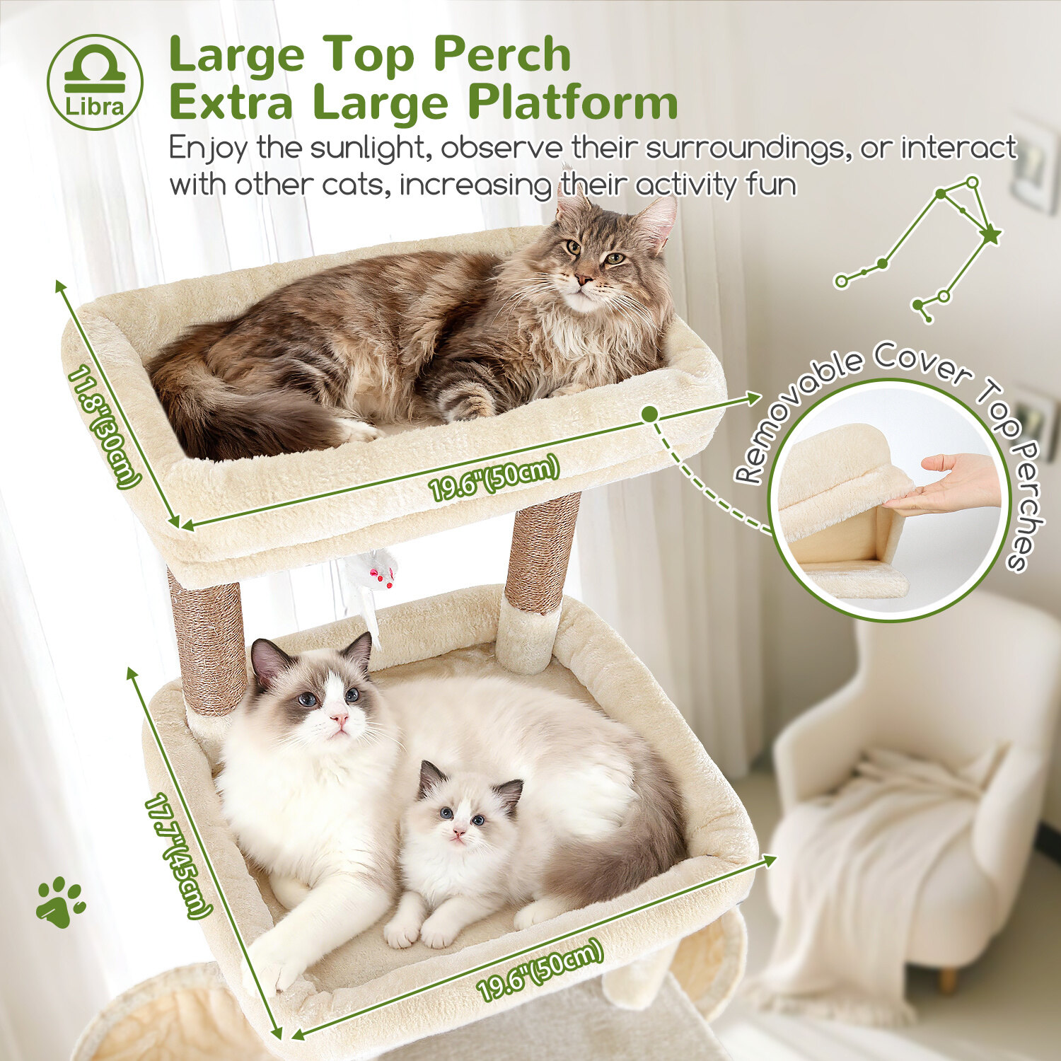 globlazer-z-series-z78-arbre-chat-beige-78-pouces-grand-haut image 4