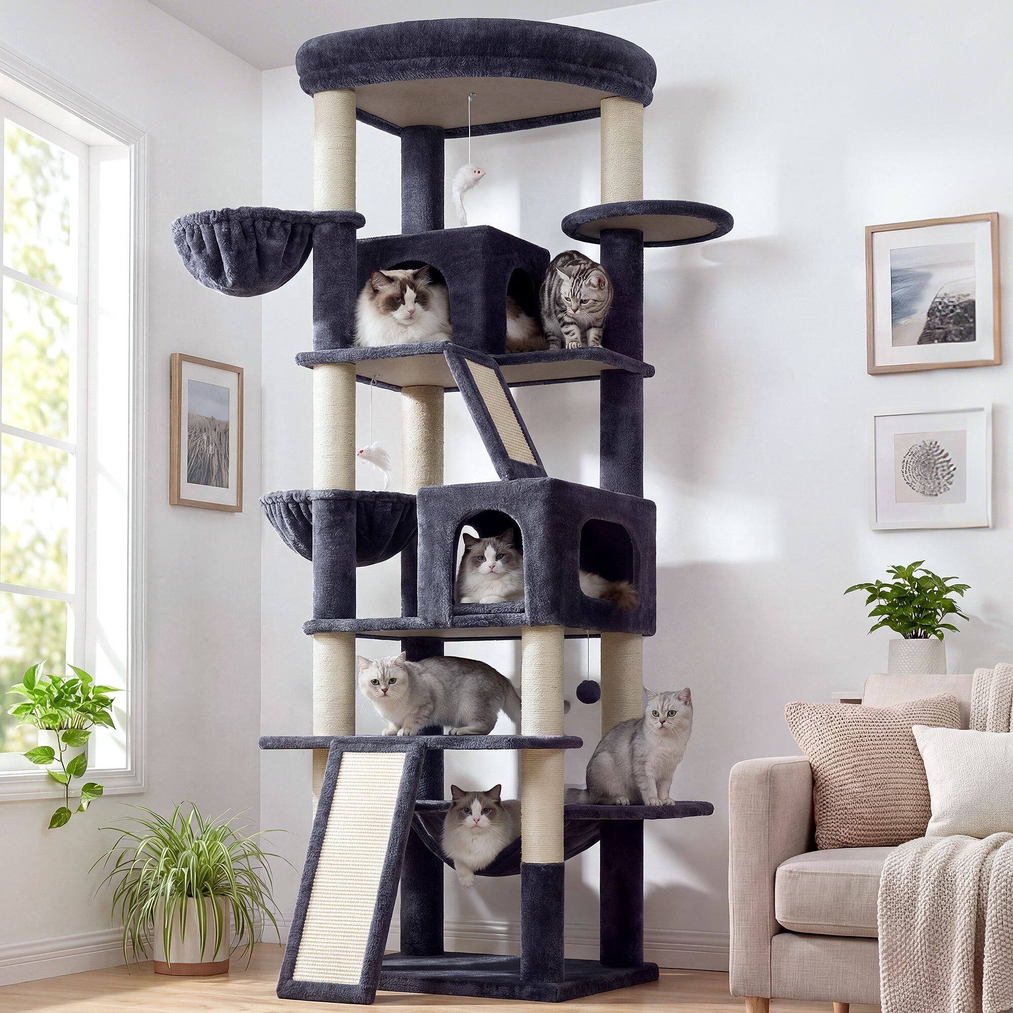 globlazer-s81f-arbre-chat-gris-fonc-206-cm-xl image 1