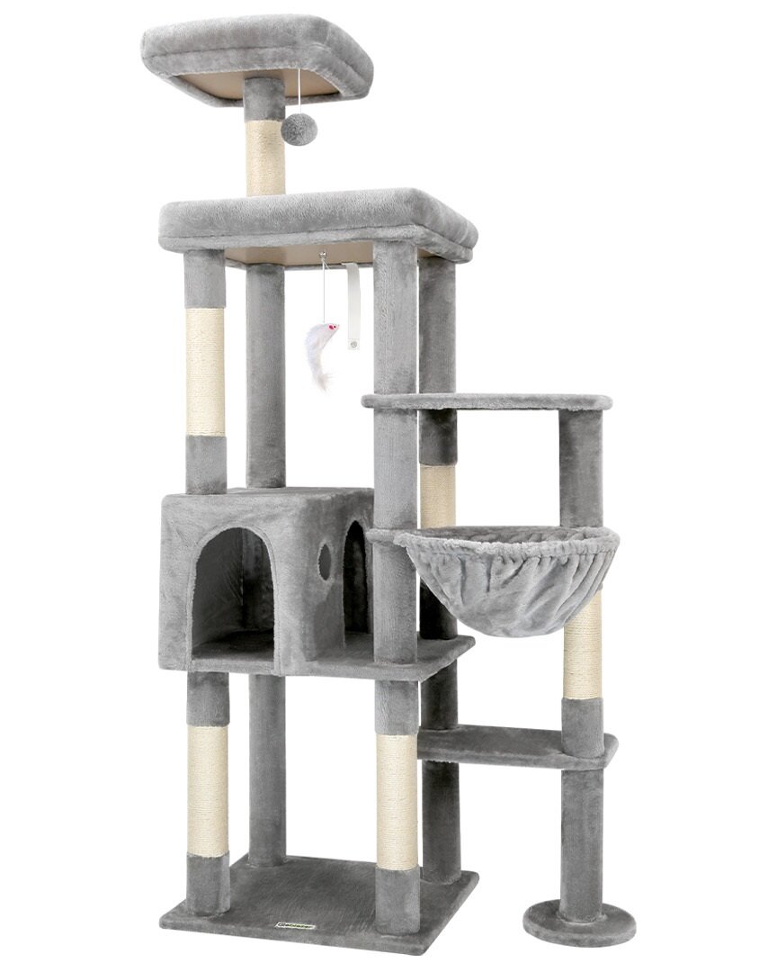 globlazer-f65b-arbre-chat-haut-gris-clair-165-cm image 2