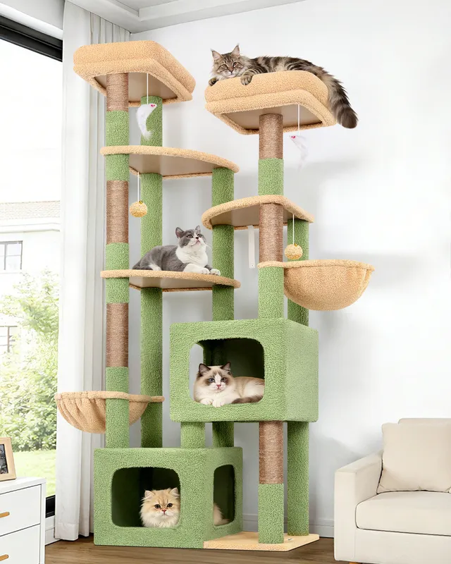 globlazer-s74e-arbre-chat-robuste-188-cm-vert-cactus image 1