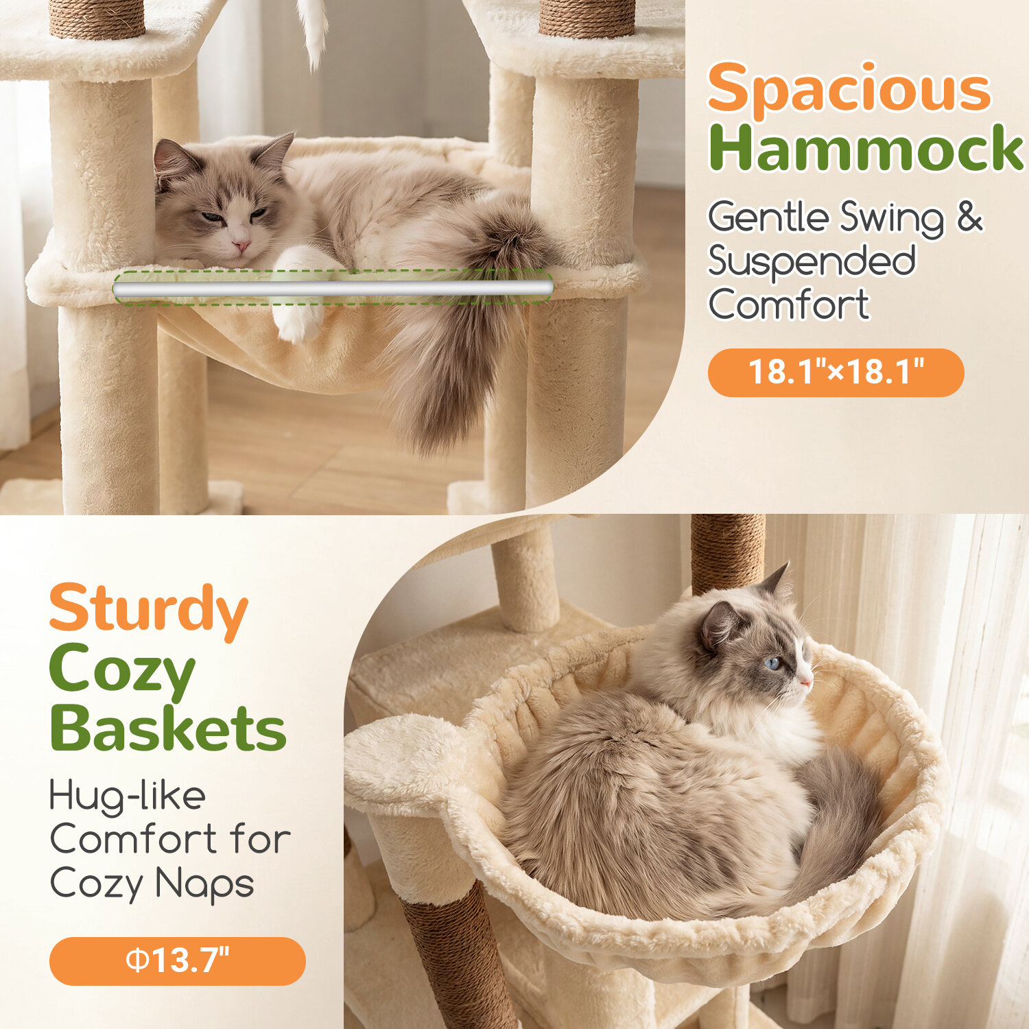 globlazer-f-series-f61b-arbre-chat-beige-155-cm-xl image 6